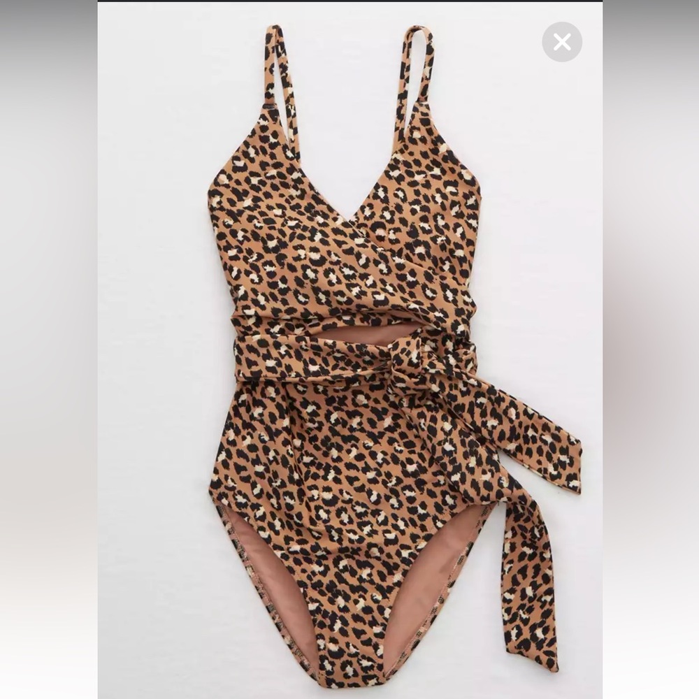 NWT Leopard Wrapped One Piece🖤